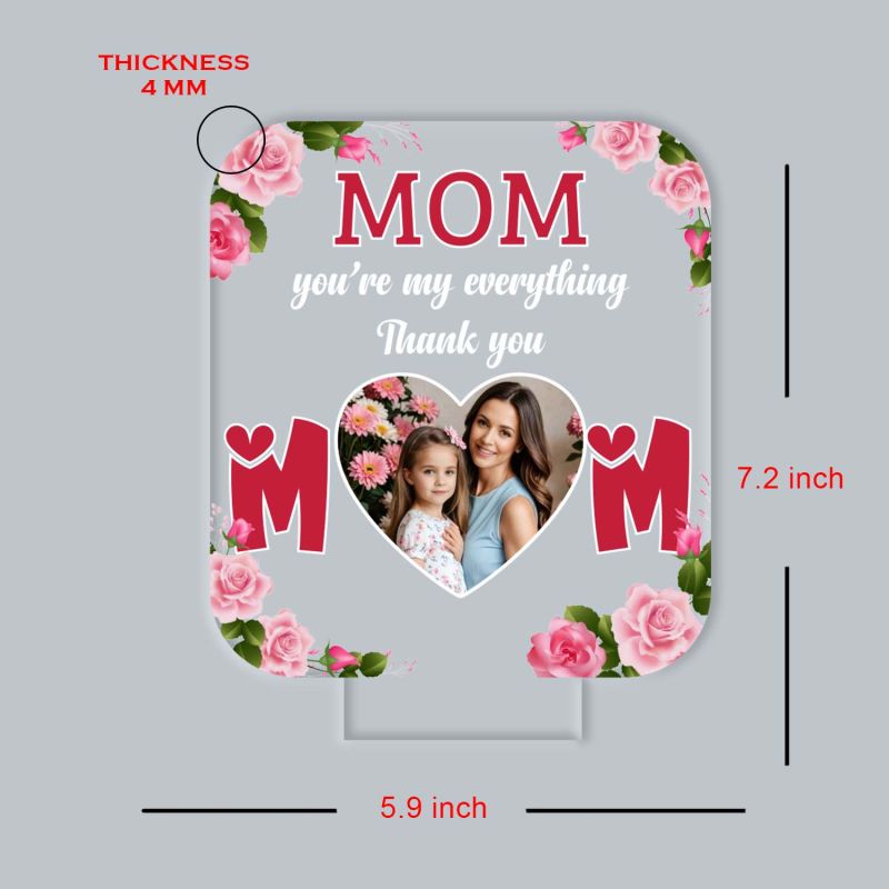 Mom “You Are My Everything” Personalized LED Lamp with Warm White Light & USB Powered